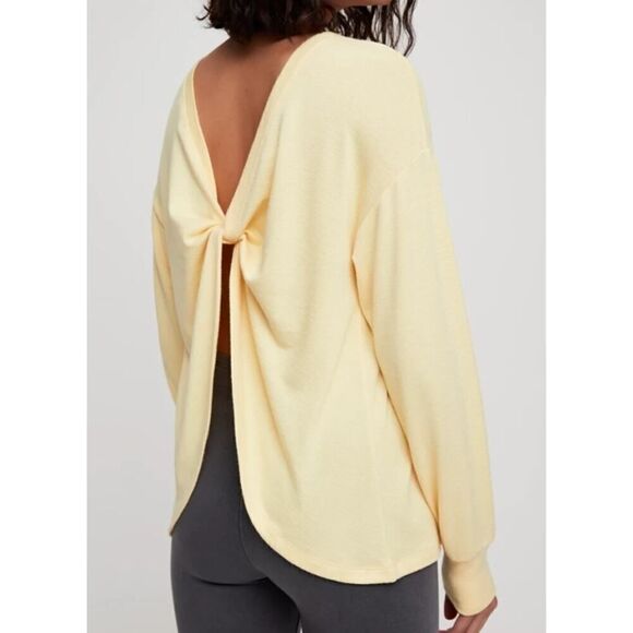 Wilfred Free Alena Longsleeve Knotted Back Top Sz. L - Picture 1 of 6
